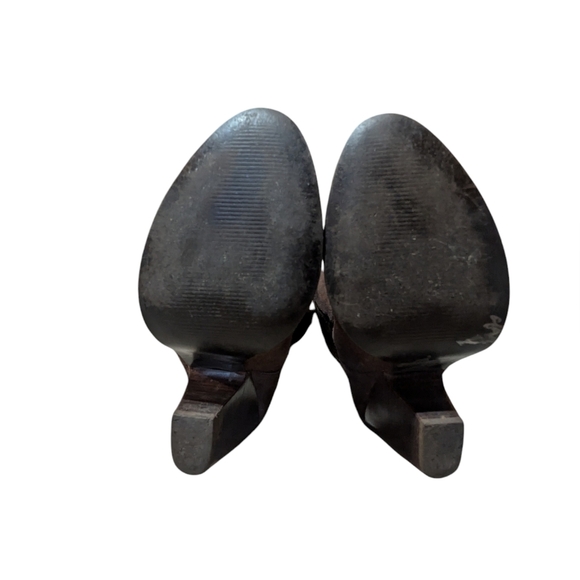 EUC Carlos Santana Hotrod Dark Brown Tall Suede Boots size 8 - Picture 3 of 8